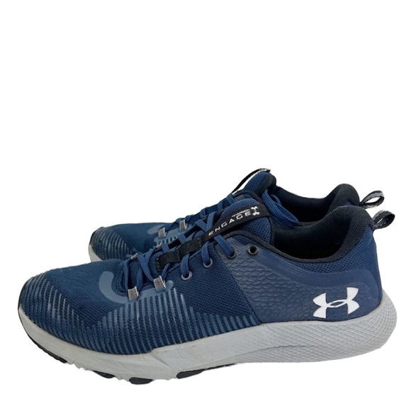 Under Armour Shoes | Under Armour Charged Engage Cross Trainer Running Athletic Shoes Men's 8 Blue | Color: Blue/Gray | Size: 8 | Shopsunsetstars's